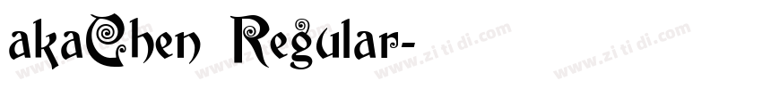 akaChen Regular字体转换